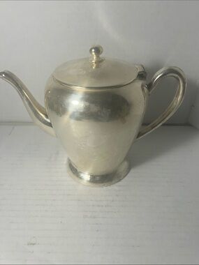 Silver on Copper Vintage Teapot. 6 inches